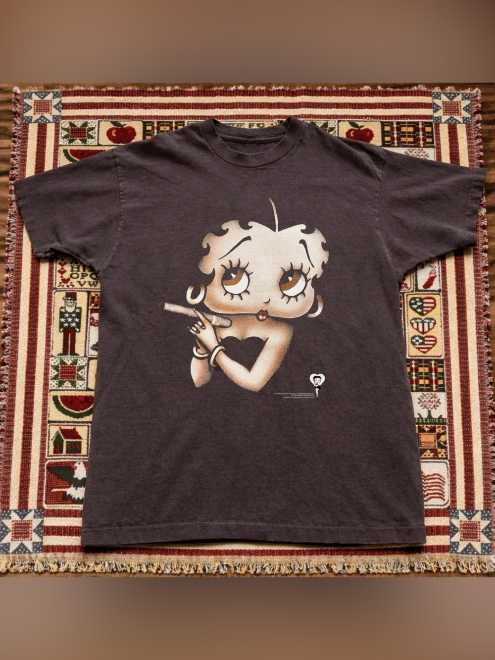 Betty Boop Graphic Tee - Brown Shirt